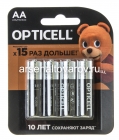 батарейки Оптисел Басик АА (пальчиковые) LR06 1.5 V (блистер из 4 шт) (5640)