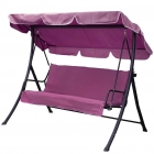 качели садовые трехместные 200*120*164 см грузоподъемность до 300 кг лавандовые (YTGSW030-19-32) (Грин Дейс)