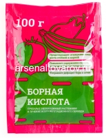 Стимулятор плодообразования Борная кислота 100 гр пакет для увеличения урожайности (Лама Торф)