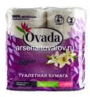 бумага туалетная со втулкой Овада двухслойная (уп из 4 шт) с ароматом лилии (Россия)