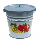 ведро эмалированное 12 л (С1224*72) с крышкой с рисунком (Стальэмаль)