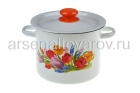 кастрюля эмалированная 3,5 л (С1612.3*119) Тюльпаны (Сибирские товары)