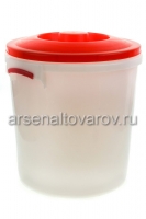 Бак пластиковый 32 л для пищевых диаметр горла 355 мм с крышкой белый (Ижевск)