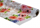 клеенка столовая нетканая основа Амарант рулон (20 м*1,37 м) Цветы (7015E)