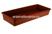Ящик для рассады пластиковый 60*24*8,5 см 10 л Агроном (АП 128) коричневый (Альт-Пласт)