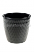 Кашпо для цветов пластиковое  4,6 л 21*18,5 см со вставкой микс Керама (496) (Эльфпласт) 