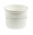 кашпо для цветов пластиковое 5 л 22*19,5 см с дренажным дном белое Сканди (М9153) (Башкирия)