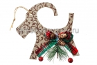 подвеска новогодняя козлик, елочка, лошадка 15 см 3 вида (КН2011-758)
