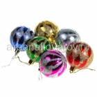 шар новогодний 6 см (уп из 6 шт) микс (XY23-50)