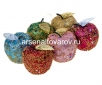 Фигурка новогодняя яблоко (уп из 6 шт) 6 см (ВА008)
