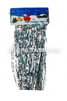 Дождик новогодний 200 см*18 см серебро (6264-6сер)