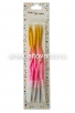 Свеча декоративная Витая (набор из 6 шт) двухцветная желто-розовая (7222-3ж/роз)