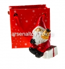 фигурка керамическая Дед Мороз в сумочке 4 вида 4,5 см (405)