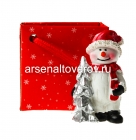 фигурка керамическая Снеговик в сумочке 4 вида 4,5 см (dl-8)