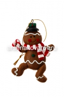 Подвеска новогодняя из модифицированной глины Печенье 8,5 см (7252-3)