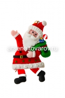 Подвеска новогодняя из модифицированной глины Дед Мороз 10 см (7252-7)