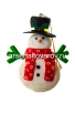 Подвеска новогодняя из модифицированной глины Снеговик 11 см (7252-8)