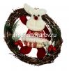 Венок новогодний Олень 20 см (BA124-1)