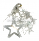 гирлянда новогодняя электрическая 108 ламп 3 м Звезды теплый белый свет (KRV-230)