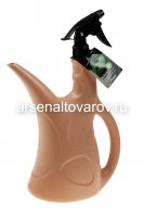 Лейка для комнатных растений пластиковая 1,5 л с опрыскивателем бежевая (Башкирия)