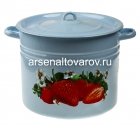 кастрюля эмалированная 14 л (С1626СГ) серо-голубая с рисунком (Сибирские товары)