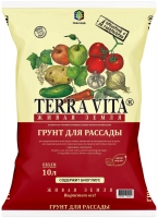 Грунт для рассады овощей и цветов Живая земля 10 л (Терра Вита) на поддоне 210 шт