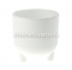 Кашпо для цветов пластиковое  6,8 л 23*22 см с дренажным дном белое Елочка (А278) (Ар-Пласт) 