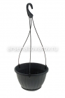 кашпо подвесное пластиковое 4 л 25,5*18,5 см графит Нео (АП 1294) (Альт-Пласт)
