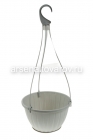 кашпо подвесное пластиковое 4 л 25,5*18,5 см серое Нео (АП 1293) (Альт-Пласт)