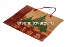 пакет подарочный крафтовый 24,5*19*19,5 см Новогодний 6 видов (SHS-01-03)