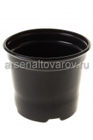Горшок для рассады пластиковый 12*10 см круглый мягкий черный (АК)