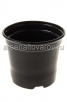 Горшок для рассады пластиковый 12*10 см круглый мягкий черный (АК) 