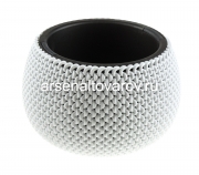 Кашпо для цветов пластиковое 3,9 л 29*20,1 см со вставкой белое Лейс (573) (Эльфпласт)