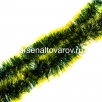 Мишура новогодняя 200* 5 см зеленая с салатовыми кончиками (Г-256)