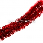 мишура новогодняя 200* 2,5 см Праздничная красная (Г-232 кр)