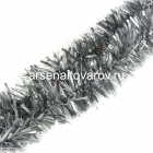 мишура новогодняя 200* 7,5 см Матовая серебряная (Г-292сереб)