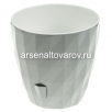 Кашпо для цветов пластиковое  3 л 17*16,5 см серый жемчуг Руби (КШ-4714) (BMC) 