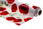 клеенка столовая нетканая основа Амарант рулон (20 м*1,37 м) Маки (5408D)