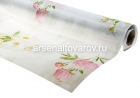 клеенка столовая нетканая основа Амарант рулон (20 м*1,37 м) Пионы (6405C)