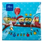 салфетки бумажные 20 листов трехслойные Перо Престиж Совята 33*33 см (Лилия)