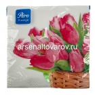 салфетки бумажные 20 листов трехслойные Перо Престиж Нежный цвет 33*33 см (Лилия)