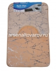 коврик для ванной (набор из 2 предметов) 46*75 см и 46*40 см (Бест Лав) бежевый (КНР)