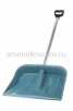 Лопата для снега из поликарбоната (446*357 мм) с алюминиевым черенком микс (М7827) (Башкирия) 