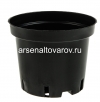 Горшок для рассады пластиковый 15*11,7 см 1,5 л круглый литой (IC1.5) черный (Аминатрейд) 