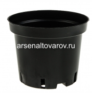 Горшок для рассады пластиковый 17*13 см 2 л круглый литой (IC2) черный (Аминатрейд)