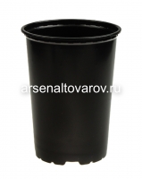 Горшок для рассады пластиковый 14*18 см 2 л Высокая роза формованный (FRC-2) черный (Аминатрейд)