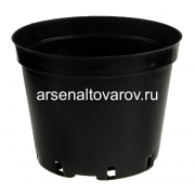 Горшок для рассады пластиковый 30*23 см 12 л круглый литой (IC12.5) черный (Аминатрейд)