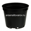 Горшок для рассады пластиковый 30*23 см 12 л круглый литой (IC12.5) черный (Аминатрейд) 