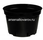 горшок для рассады пластиковый 38*25 см 20 л круглый литой (IC20) черный (Аминатрейд)