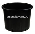 горшок для рассады пластиковый 35*28 см 25 л круглый литой (IC25B) черный (Аминатрейд)